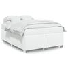vidaXL Estrutura de cama 140x200 cm couro artificial branco