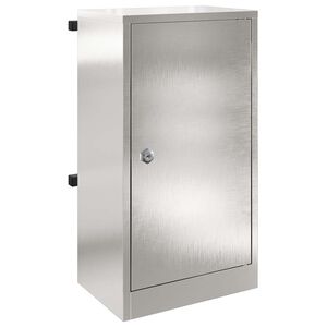 vidaXL caixa de correio Prateado 30 x 20 x 55 cm A&ccedil;o inoxid&aacute;vel