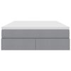 vidaXL Cama com arruma&ccedil;&atilde;o e colch&atilde;o Cinzento-claro 140 x 190 cm