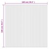 vidaXL Tapete retangular 100x100 cm bambu cinzento