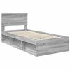 vidaXL Estrutura da Cama com cabeceira Cinza Sonoma 90 x 190 cm