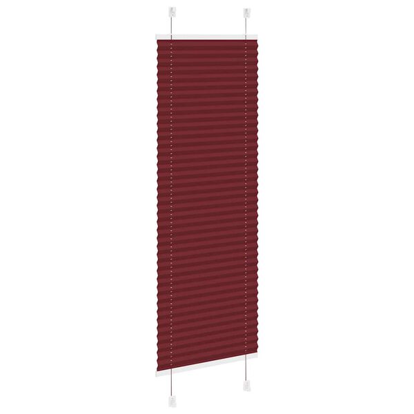 vidaXL Plissado Cego Bordéus Vermelho 45x100 cm Largura Tecido 44,4 cm