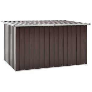 vidaXL Caixa de arruma&ccedil;&atilde;o para jardim 171x99x93 cm castanho
