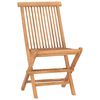vidaXL 3 pcs conjunto jantar dobrável p/ exterior madeira teca maciça