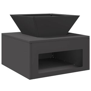 vidaXL Fire Pit Preto 50 x 50 x 40 cm Aço