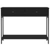 vidaXL Mesa consola 100x34,5x75 cm derivados de madeira preto