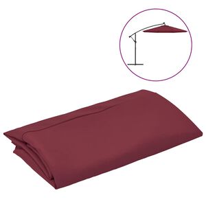 vidaXL Tecido de substitui&ccedil;&atilde;o p/ guarda-sol cantilever 300 cm bord&ocirc;