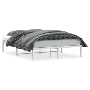 vidaXL Estrutura de cama 140x200 cm metal branco