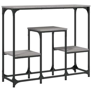 vidaXL Mesa consola 89,5x28x76 cm derivados de madeira cinzento sonoma