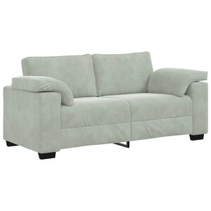 vidaXL Sof&aacute;-luvas 180x77x82 cm veludo cinzento-claro