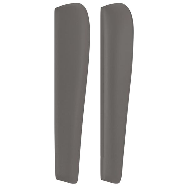 vidaXL Cabeceira cama c/ abas couro artif. 83x23x118/128 cm cinzento