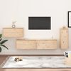 vidaXL Móveis de TV 4 pcs madeira de pinho maciça
