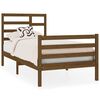 vidaXL Estrutura cama pequena solteiro 75x190 cm madeira castanho mel