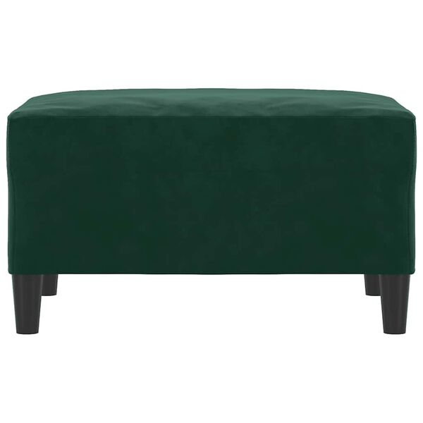 vidaXL Apoio de p&eacute;s 70x55x41 cm veludo verde-escuro
