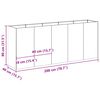 vidaXL Floreira enferrujada 200x40x80 cm a&ccedil;o resistente