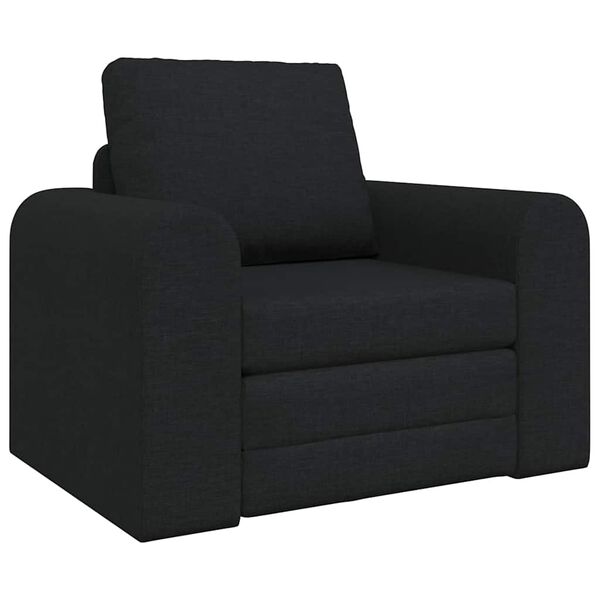 vidaXL Sof&aacute;-Cama Preto 98 x 71 x 83 cm tecido