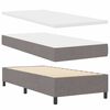 vidaXL Cama Box com colch&atilde;o Cinzento-acastanhado 90 x 200 cm tecido