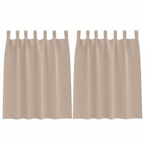 vidaXL Cortinas Blackout com Argolas 2 pcs Cinzento-acastanhado