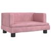 vidaXL Sof&aacute; infantil 60x40x30 cm veludo rosa