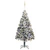 vidaXL &Aacute;rvore de Natal Artificial Branco 180 cm PVC, A&ccedil;o e Pl&aacute;stico