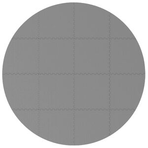 vidaXL Tapete de Fundo para Piscina 16 unid. &Oslash; 235 cm Redondo Cinzento