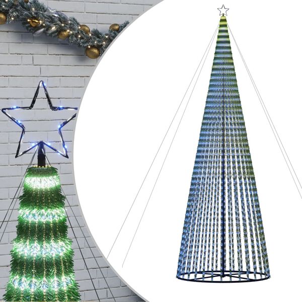 vidaXL LED &Aacute;rvore de Natal 1544 LEDs Azul 500 cm