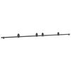 vidaXL Kit de ferragens para porta deslizante 400 cm a&ccedil;o preto