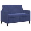 vidaXL Sofa com Armazenamento 2 lugar Azul Pol&iacute;cia 122 x 78 x 87 cm