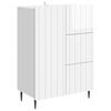 vidaXL Buffet com gaveta Branco Brilhante 66 x 34,5 x 91,5 cm