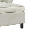 vidaXL Chaise Lounge com almofada Creme 91 x 157 x 91 cm Veludo