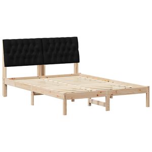 vidaXL Estrutura da Cama Preto 140 x 190 cm Madeira de Pinheiro S&oacute;lida