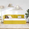 vidaXL Estrutura de Cama de Canto Amarelo 90 cm x 200 cm Veludo