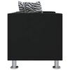 vidaXL Conjunto de sof&aacute;s de 2 e 3 lugares couro artificial preto