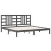 vidaXL Estrutura de cama 200x200 cm madeira maci&ccedil;a cinzento