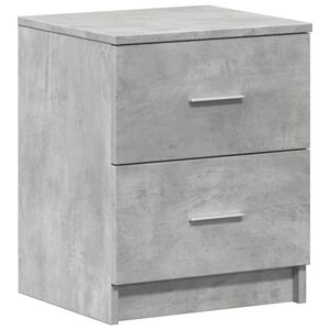vidaXL Mesa de cabeceira com 2 gavetas 40x36x50 cm cinzento cimento