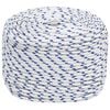 vidaXL Corda utilit&aacute;ria multiusos 6 mm 50 m Branco e Azul PP
