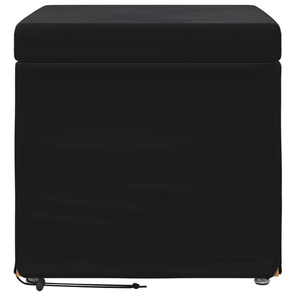 vidaXL Banqueta Preto 41 x 41 x 40 cm Veludo e Madeira de Engenharia