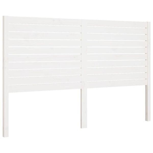 vidaXL Cabeceira de cama 186x4x100 cm pinho maci&ccedil;o branco