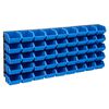 vidaXL 48 pcs Kit caixas arruma&ccedil;&atilde;o com pain&eacute;is de parede azul e preto