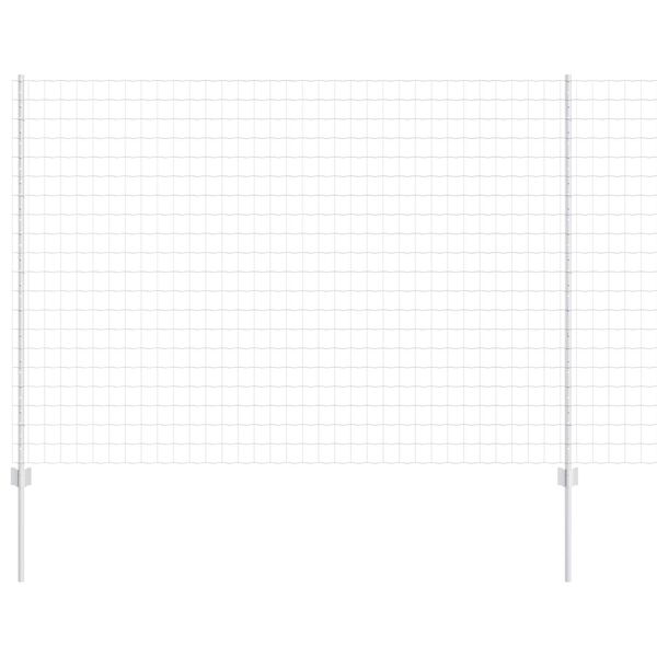 vidaXL Cerca e Poste Prateado 1,5 x 10 m Aço