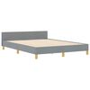 vidaXL Estrutura da Cama Cinzento-claro 140 x 190 cm tecido
