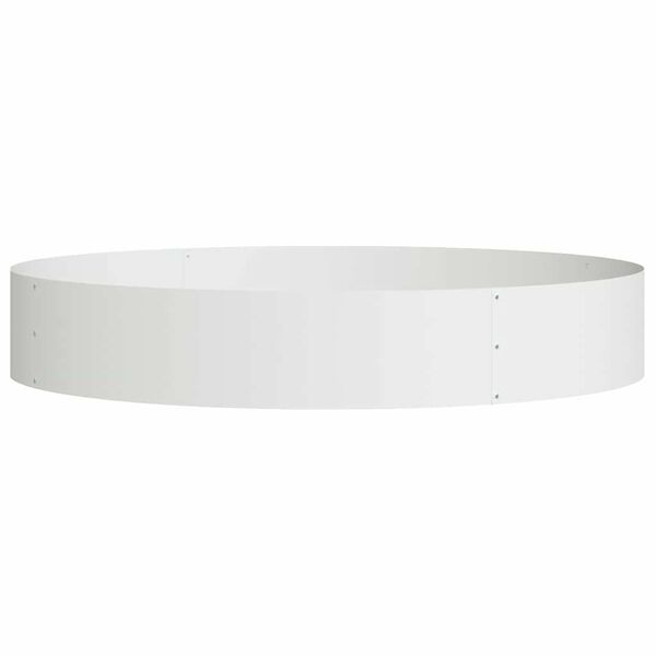 vidaXL Anel de Vaso Branco 120 x 120 x 20 cm A&ccedil;o laminado a frio