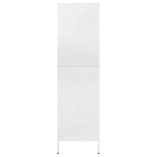 vidaXL Roupeiro 90x50x180 cm a&ccedil;o branco