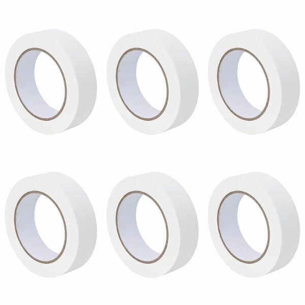 vidaXL Fitas de M&aacute;scara para Pintores 6 pcs Branco 30mm x 50m Papel