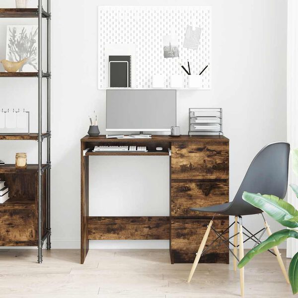 vidaXL Secret&aacute;ria 90x45x76 cm derivados de madeira cor carvalho fumado