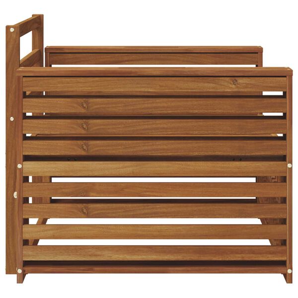 vidaXL 2 Pe&ccedil;a Sof&aacute; com Bra&ccedil;os Madeira S&oacute;lida de Ac&aacute;cia Natural