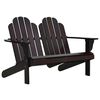 vidaXL Cadeira Adirondack dupla madeira castanho