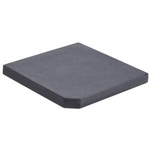 vidaXL Base para guarda-sol quadrada em granito 25 kg preto