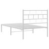 vidaXL Estrutura de cama sem colch&atilde;o com cabeceira 75x190 cm branco