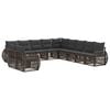 vidaXL Conjunto de Sof&aacute; de Jardim 11 unid. Cinza e Cinza Escuro